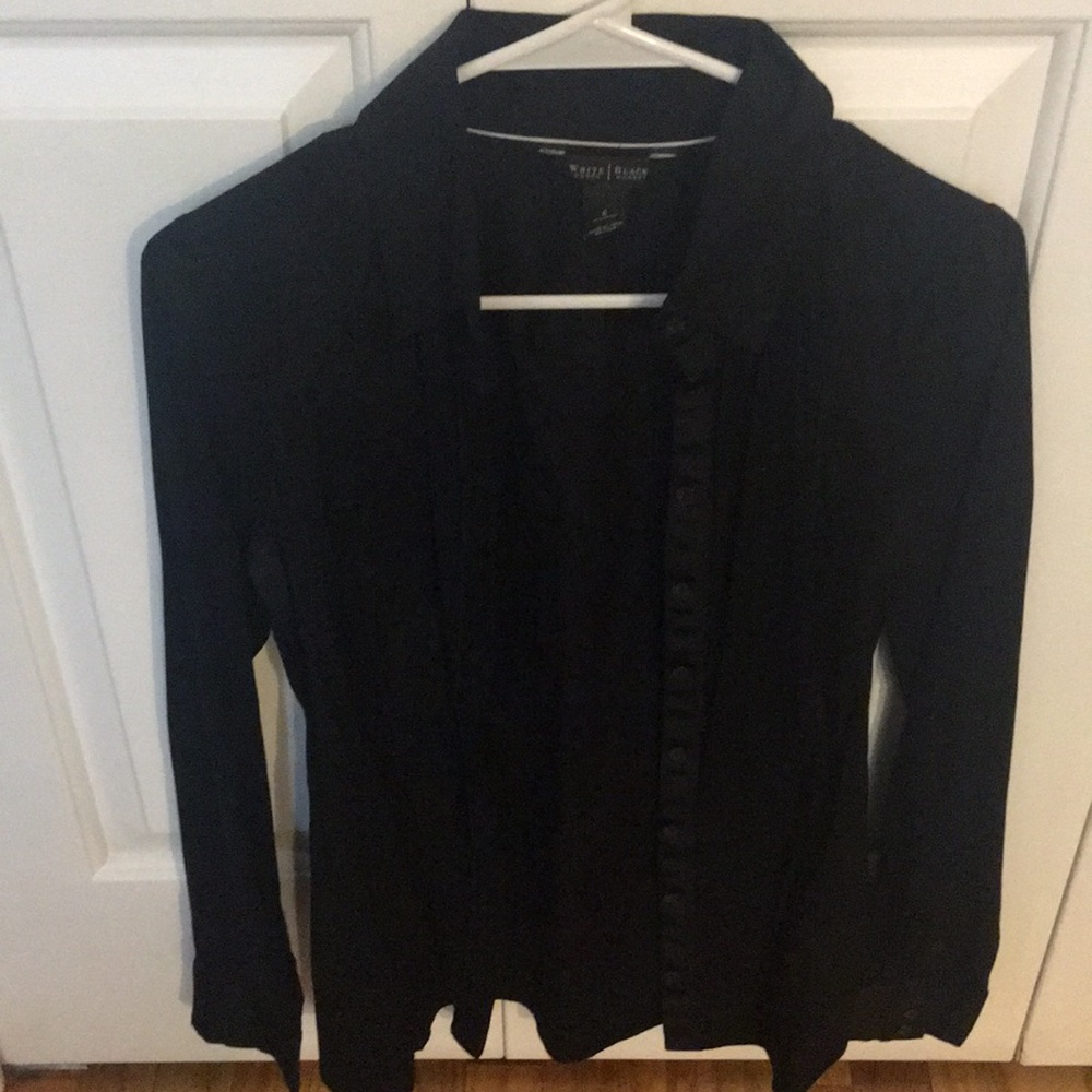 WHBM black dress shirt